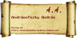 Andrásofszky András névjegykártya