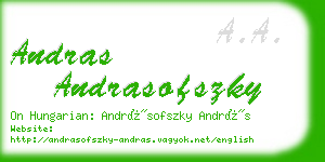 andras andrasofszky business card